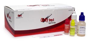 Strep A Strip Clarity Foil Pack CLIA Waived: Test Strips, Disposable Extraction Tubes, Sterile Throat Swabs, Reagents A and B, Positive and Negative Controls, Workstation, Package Insert, Procedure Card by Clarity Diagnostic  ID CD-STP25